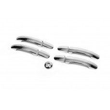 Накладки на ручки OmsaLine (нержавейка) 3 двери для Ford Custom 2013-2022 гг