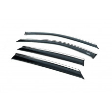 Ветровики с хромированным молдингом (4 шт, Niken) для MG HS 2018- гг