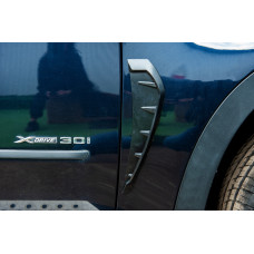 Универсальные вентиляционные накладки на крылья Тип-E (имитация, 2 шт, резина)