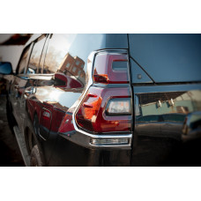 Хром Накладки на Задние Фонари V2 (2 шт., 2018-2025) для Toyota Land Cruiser Prado 150