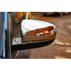 Накладки на дзеркала (2 шт., нерж) для BMW X5 E-70 2007-2013 рр
