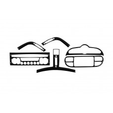 Накладки на панель (Meric, Plus, 2009-2025) Чорний для Peugeot 206 рр