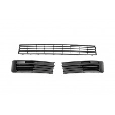 Передняя нижняя решетка радиатора (3 части, матовая) для Volkswagen T6 2015-2024 гг