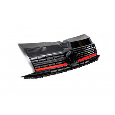 Передняя решетка с красной полосой (под эмблему) для Volkswagen T6 2015-2024 гг