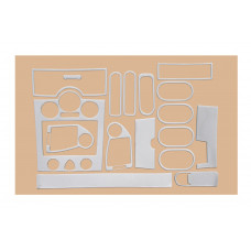 Накладки на панель приборов 17 деталей (Meric, Турция) Алюминий для Renault Megane II 2004-2009 гг