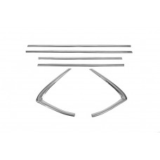 Нижні молдинги стекол (6 шт, нерж) для Opel Corsa F 2019- рр