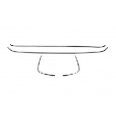 Накладки на решетку бампера 2018-2025 (4 шт., нержавейка) OmsaLine - Итальянская Нержавейка для Ford Custom