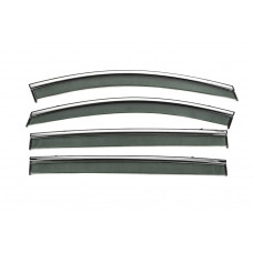 Ветровики с хромированным молдингом Niken Luxury (4 шт) для Volkswagen Sharan 2010-2023 гг