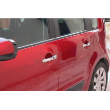 Хромированные Накладки на Ручки (4 шт., Нержавейка) Carmos - Турецкая Нержавеющая Сталь для Citroen C-3 Picasso 2010-2017 гг