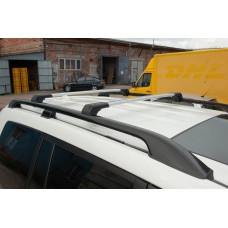 Поперечины на рейлинги без замка Flybar V1 (2 шт) до 110 см, Черный для Volkswagen Amarok 2010-2022 гг