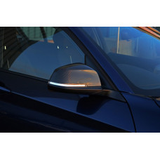 Накладки на Зеркала (2 шт, Натуральный Карбон) для BMW 1 серия F20/21 2011-2019 гг