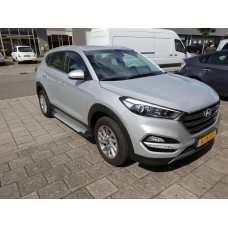 Боковые пороги Allmond Grey (2 шт., алюминий) для Hyundai Tucson TL 2016-2021 гг