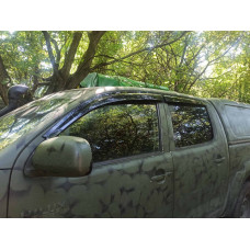 Ветровики на окна (4 шт., Sunplex Sport) для Toyota Hilux 2015- гг