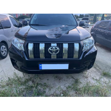 Хром накладки на решетку радиатора 2017-2025 для Toyota Land Cruiser Prado 150