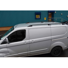 Рейлинги OmsaLine Sport (2 шт, черные) Длинная База для Ford Custom 2013-2022 гг