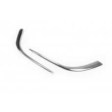 Накладки на противотуманки (2 шт, нерж) 2013-2017, Carmos для Opel Astra J