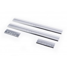 Накладки на пороги (Carmos V2, 4 шт, нерж.) для Ford Fiesta 2008-2017 рр