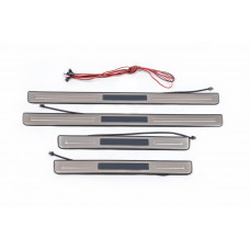 Подсвечиваемые накладки на дверные пороги (4 шт) для Toyota Land Cruiser 200 2007-2021 гг