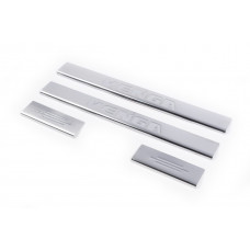 Накладки на пороги Carmos (4 шт, нержавейка) для Kia Venga 2010-2019 гг