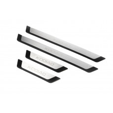 Накладки на пороги OmsaLine-Flex (4 шт, нерж) для Skoda Kodiaq 2016-2023 рр