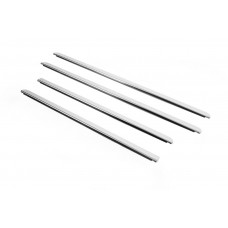 Молдинги на стекла (4 шт, нержавейка) для Nissan Terrano 2014- гг