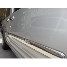 Накладки на дверные молдинги из нержавеющей стали (4 шт.) Короткая, Carmos - Турецкая сталь для Ford Connect 2002-2006 гг