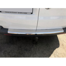 Накладка на задний бампер (Carmos V1, нержавеющая сталь) для Volkswagen T5 Transporter 2003-2010 гг