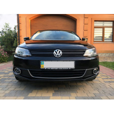 Накладка на противотуманки (2 шт., нерж) OmsaLine - Італійська нержавійка для Volkswagen Jetta 2011-2018 рр