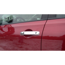 Накладки на ручки (2 шт, нерж) Без чипа, Carmos - турецкая сталь для Nissan Pathfinder R51 2005-2014 гг
