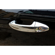 Хромированные Накладки на Ручки (4 шт., Нержавейка) Carmos - Турецкая Нержавеющая Сталь для Ford Fiesta 2008-2017 гг