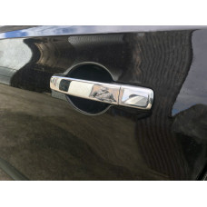 Накладки на ручки (4 шт, нерж) Без чипа, Carmos - Турецкая сталь для Nissan Qashqai 2007-2010 гг