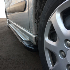 Боковые Подножки Rainbow (2 шт., Алюминий) Короткая База для Peugeot Expert 2007-2016 гг