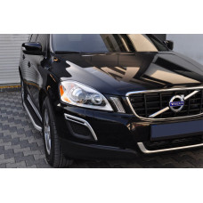 Боковые пороги Fullmond (2 шт., алюминий) для Volvo XC60 2009-2017 гг