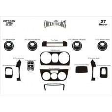 Накладки на Панель Приборов Карбон для Citroen Nemo 2007-2017 гг