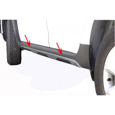 Накладки на дверной молдинг из нержавеющей стали (6 шт) OmsaLine - Итальянская Нержавейка для Dacia Duster 2018-2024 гг