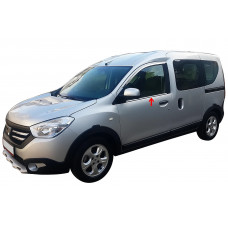 Окантовка окон (2 шт., нержавейка) Carmos - Турецкая Нержавеющая Сталь для Renault Dokker 2013-2022 гг