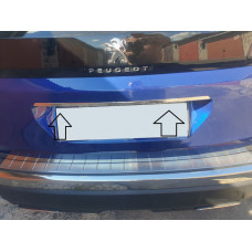 Накладка из нержавейки над номером для Peugeot 3008 2016-2023 гг