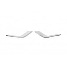 Накладки на противотуманные фары (2018-2025, 2 шт, нержавейка) Carmos - Турецкая Нержавеющая Сталь для Ford Courier