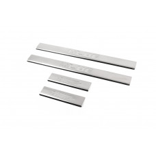 Накладки на пороги Carmos BLUE V3 (4 шт, нержавейка) для Hyundai Accent 2011-2017 гг