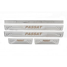 Накладки на пороги V-2 (4 шт., нерж) для Volkswagen Passat B4 1993-1996 рр