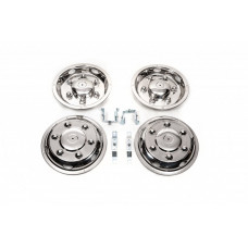 Колпаки из нержавейки Exclusive V2 (2-кольцевые, 4 шт) для Mercedes Sprinter W906 2006-2018 гг