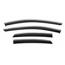 Вітровики з хромованим молдингом Niken Luxury (4 шт) для Toyota bZ3 2023- рр