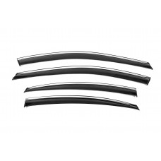 Ветровики с хромированным молдингом Niken Luxury (4 шт) для Toyota Camry 2024- гг