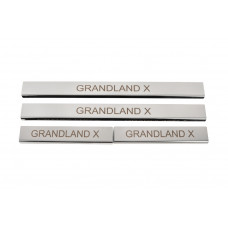 Накладки на пороги (4 шт, нерж) для Opel Grandland X 2017- рр