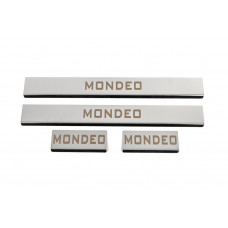 Накладки на пороги (4 шт, нержавейка) для Ford Mondeo 2014-2022 гг