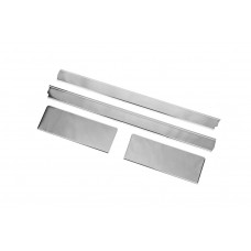 Накладки на внутренние пороги из нержавейки Carmos (4 шт) для Ford Custom 2013-2022 гг