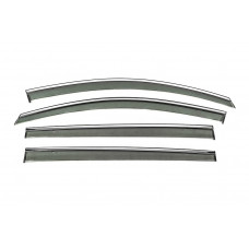 Ветровики с хромированным молдингом Niken Luxury (4 шт) для Volkswagen Touran 2003-2010 гг