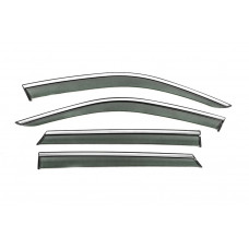 Вітровики з хромованим молдингом Niken Luxury (HB, 4 шт) для Skoda Fabia 2014-2021 рр