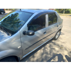 Ветровики на окна (4 шт., Sunplex Sport) для Renault Logan I 2005-2008 гг