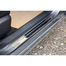 Накладки на пороги OmsaLine (4 шт, нержавейка) для Nissan X-trail T32/Rogue 2014-2021 гг